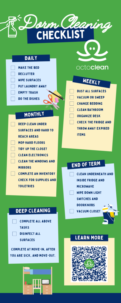 Dorm Cleaning Checklist
